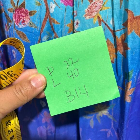 Gottex Women's Kaftan Dress Multicolor Medium Floral Print Bohemian Keyhole Neck - Picture 10 of 10